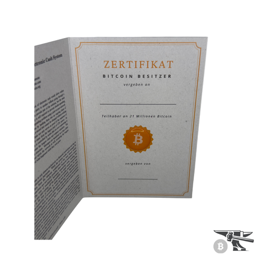 Bitcoin Geschenkkarte + Bitcoin Gel Sticker – Das stilvollste Bitcoin-Geschenk